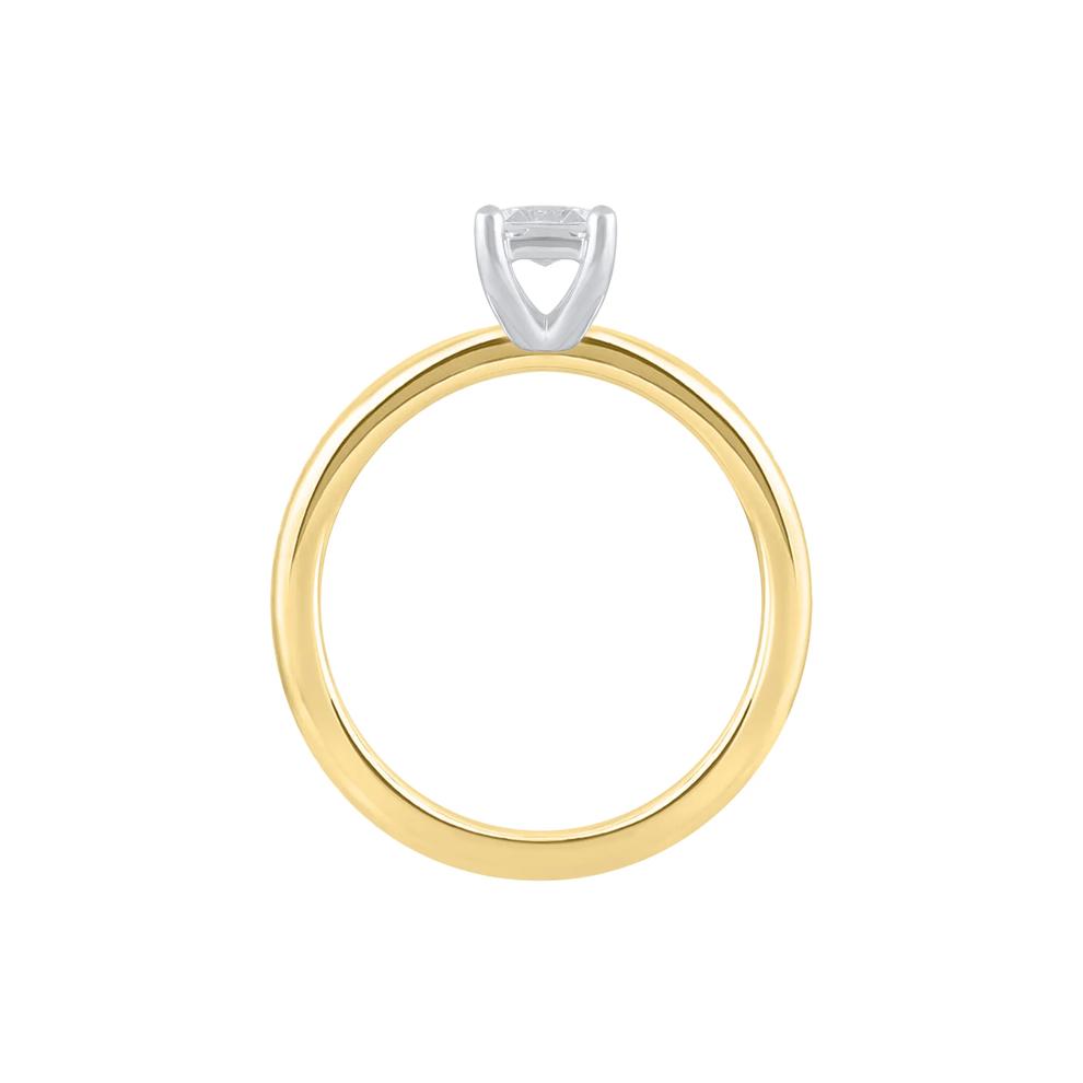 Lab Grown Diamond Emerald-Cut Solitaire Ring in 14K Yellow Gold (1 ct.) – Image 2 of 5