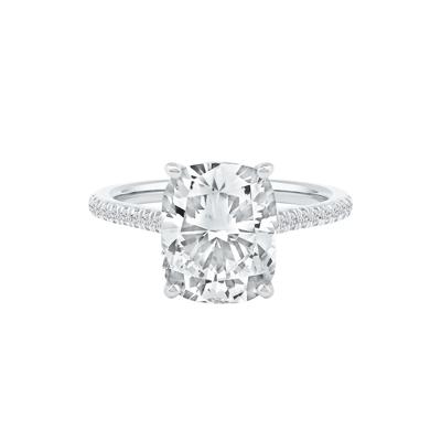 Lab Grown Diamond Cushion-Cut Engagement Ring in 14K Gold