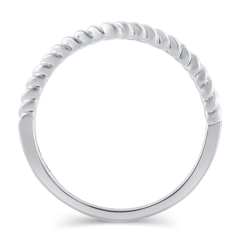 Chevron Twist Band in 14K White Gold – Image 2 of 3