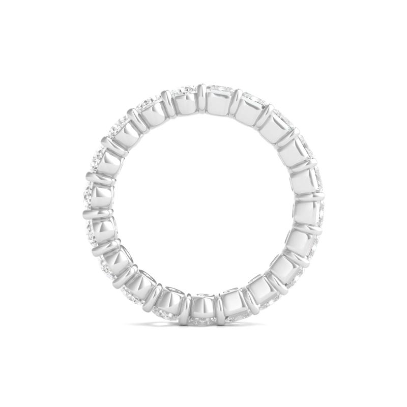 Oval and Emerald-Cut Diamond Eternity Band in Platinum &#40;4 ct. tw.&#41; – Image 2 of 3