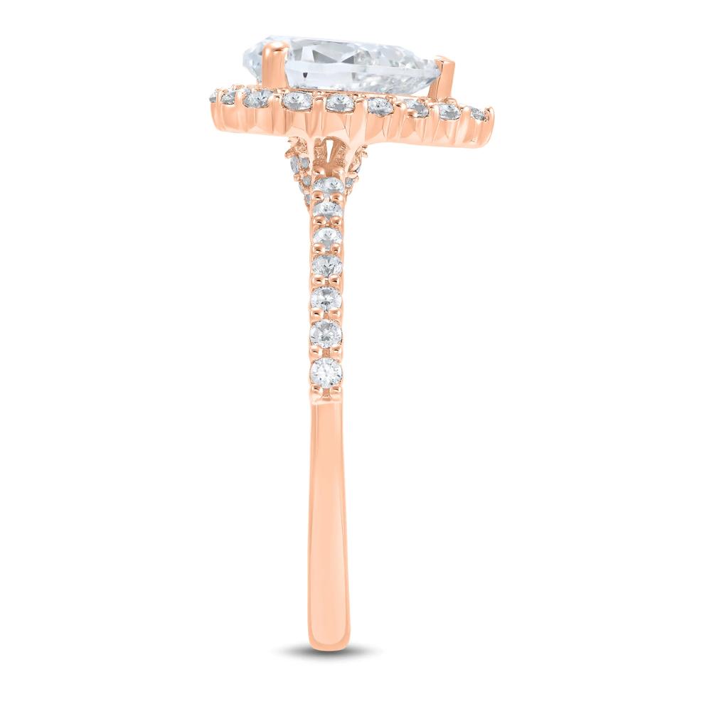 Lab Grown Diamond Pear-Shaped Halo Engagement Ring in 14K Rose Gold (1 3/4 ct. tw.) – Image 3 of 3
