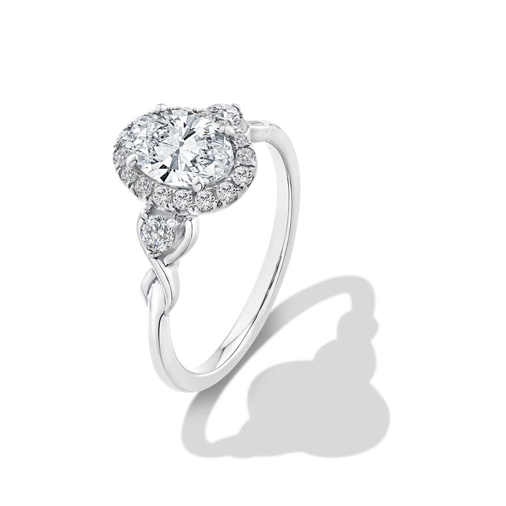 Lab Grown Diamond Oval Engagement Ring in 10K White Gold (1 1/3 ct. tw.) – Image 4 of 4