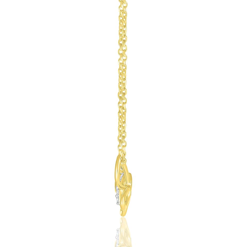 Diamond Accent Butterfly Necklace in 10K Yellow Gold – Image 2 of 3