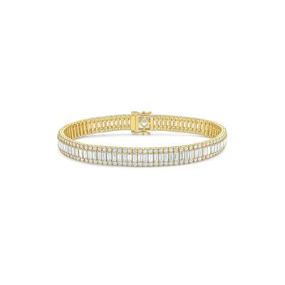 Men's Lab Grown Diamond Tennis Bracelet in 14K Yellow Gold (15 3/4 ct. tw.)