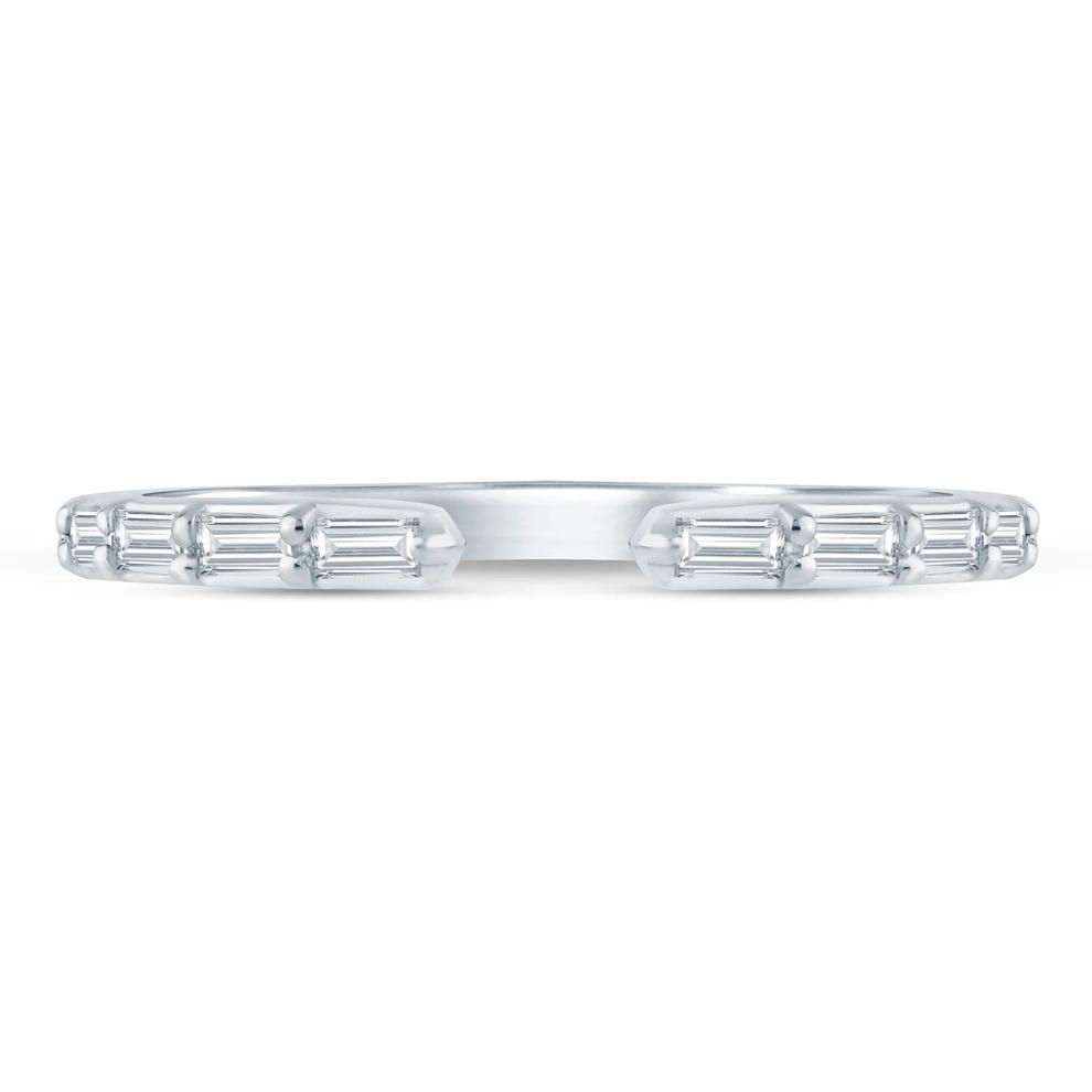 Lab Grown Diamond Baguette Open Band in 14K White Gold (1/5 ct. tw.) – Image 1 of 3