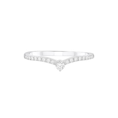 Diamond Contour Band in 10K White Gold (1/5 ct. tw.)