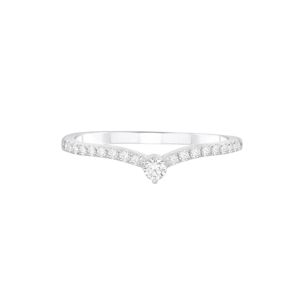 Diamond Contour Band in 10K White Gold (1/5 ct. tw.) – Image 1 of 3