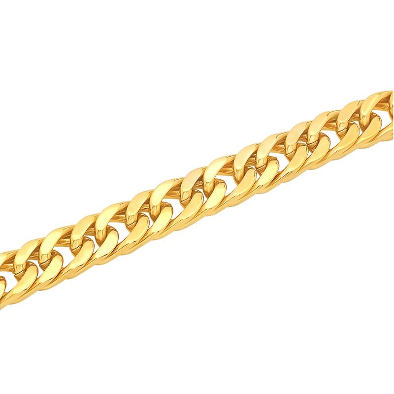 Men's Curb Chain Bracelet in Ion-Plated Stainless Steel, 10MM, 8.75" – Image 2 of 3