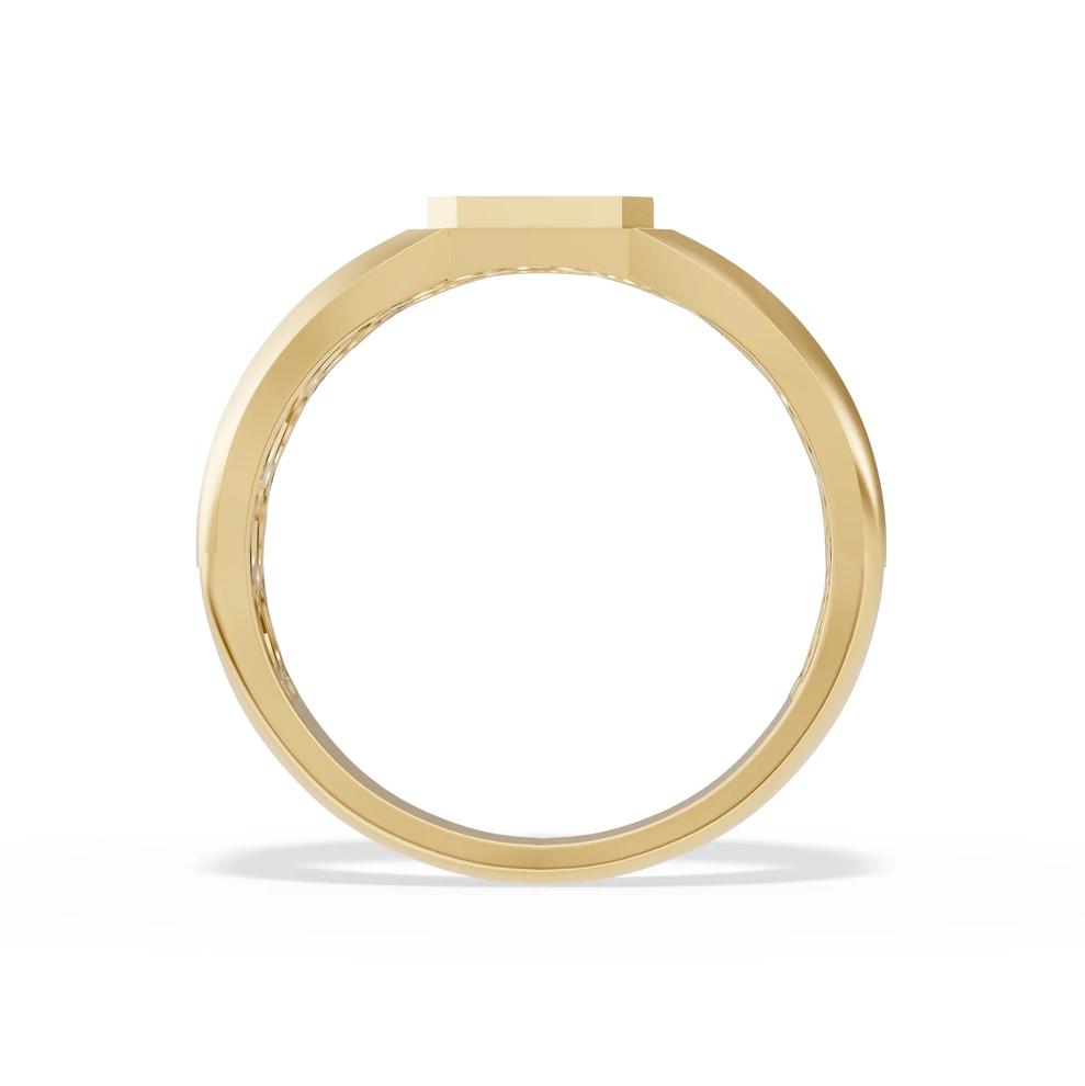 Men's Lab Grown Diamond Cross Ring in 10K Yellow Gold (1/7 ct. tw.) – Image 4 of 4