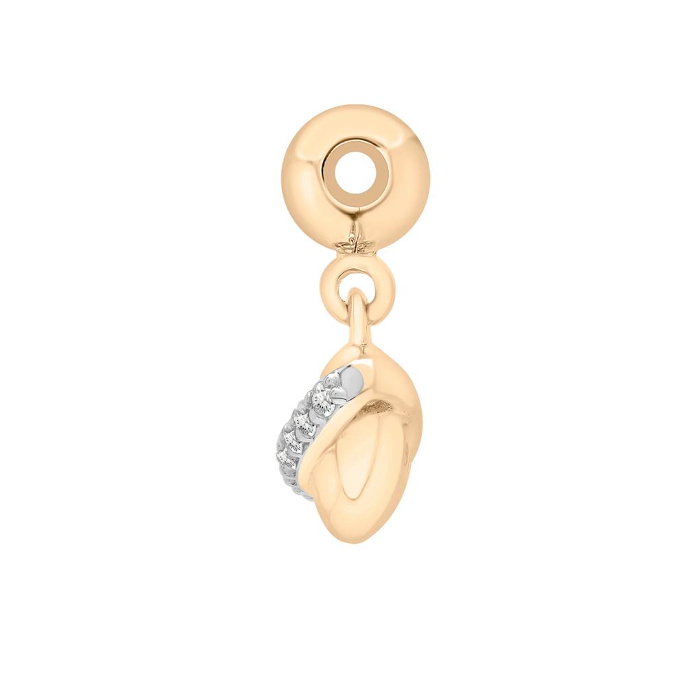 Diamond Accent Saturn Bead Charm in Vermeil – Image 2 of 3
