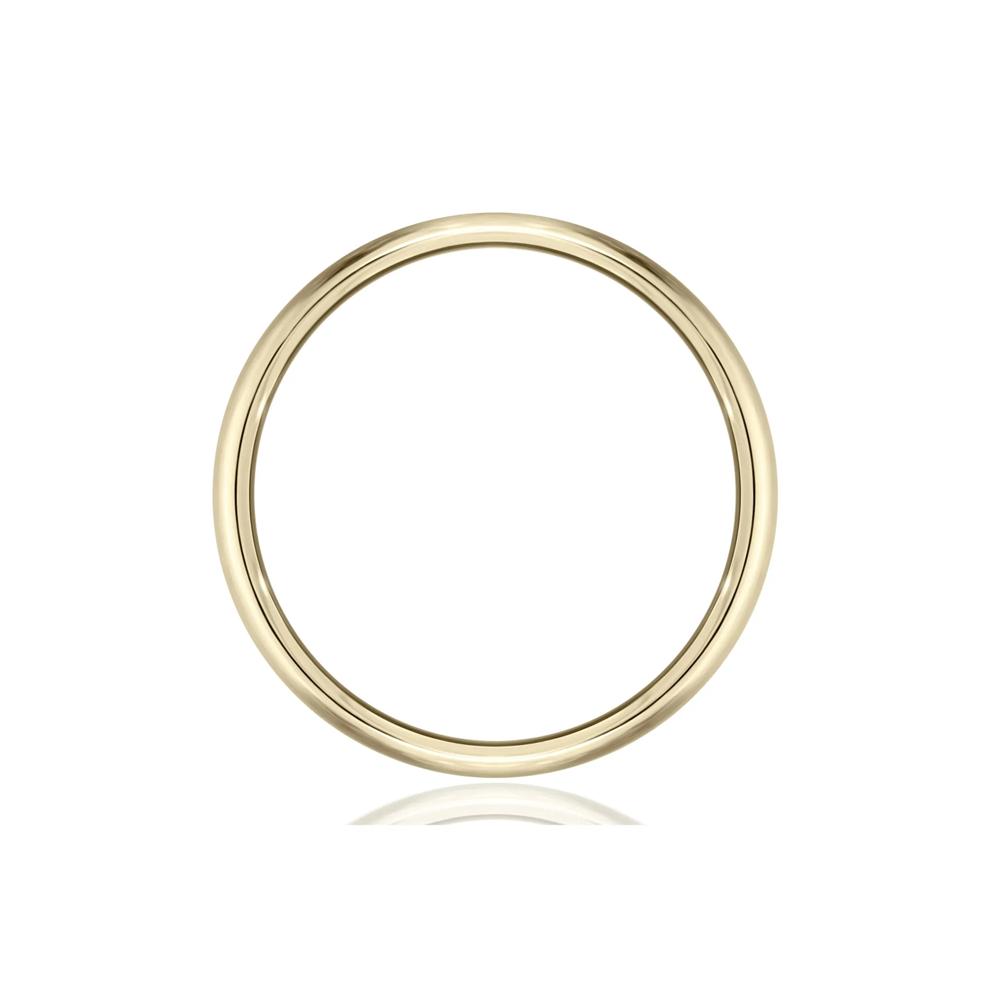 Men&rsquo;s Bevel Edge Satin Wedding Band in 14K Yellow Gold, 6MM – Image 2 of 3