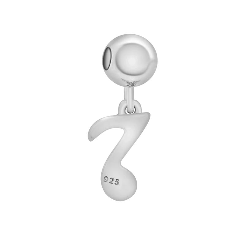 Music Note Bead Charm in Sterling Silver – Image 3 of 3