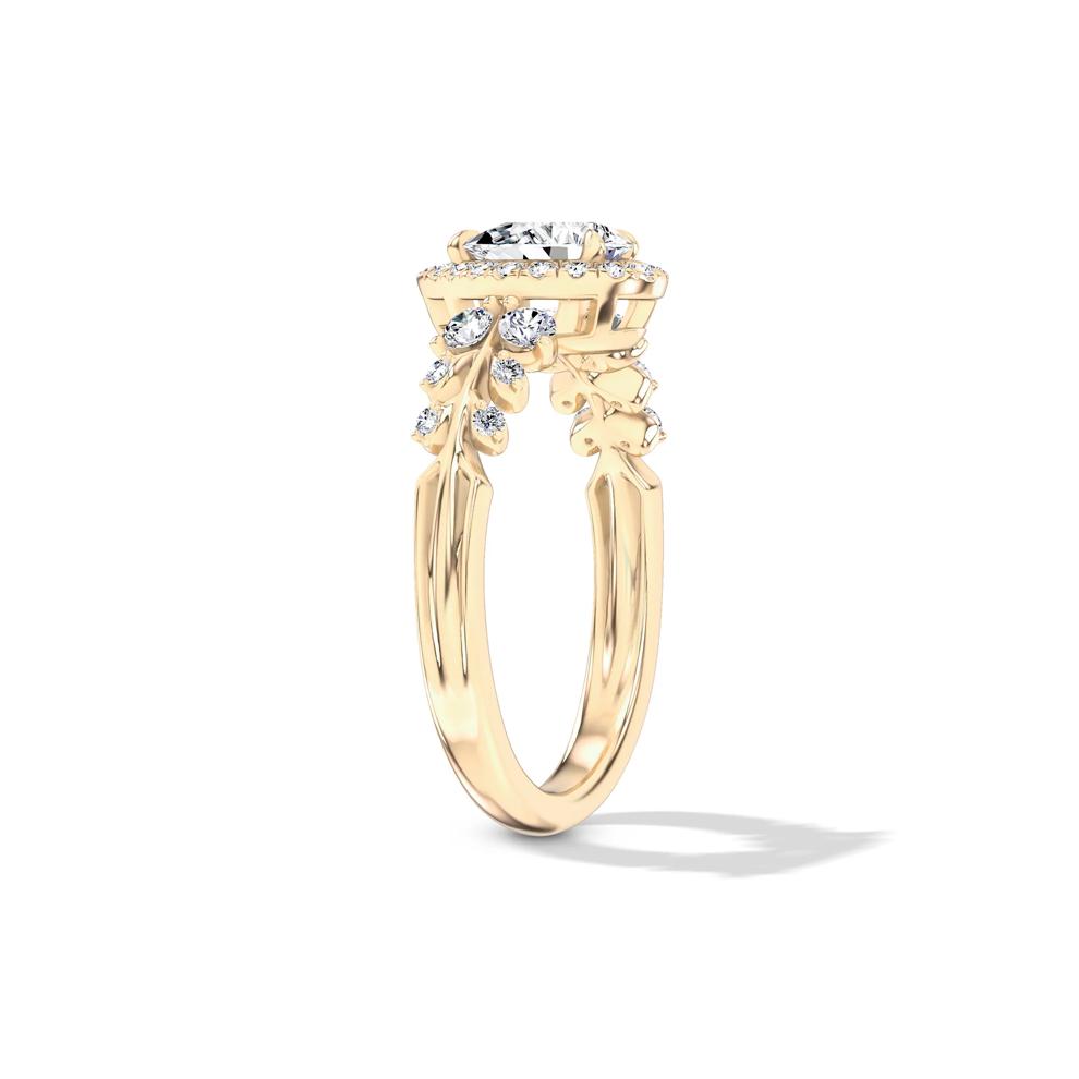 Diamond Pear-Shaped Halo Engagement Ring in 14K Yellow Gold (3/4 ct. tw.) – Image 3 of 4