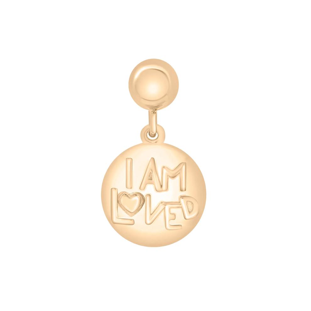 I Am Loved Disc Bead Charm in Vermeil – Image 1 of 3