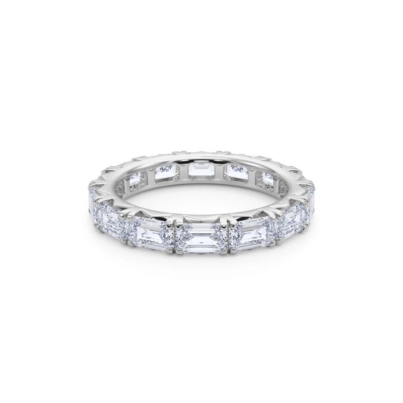 Emerald-Cut Diamond Eternity Band in 14K White Gold &#40;3 7/8 ct. tw.&#41; – Image 4 of 4