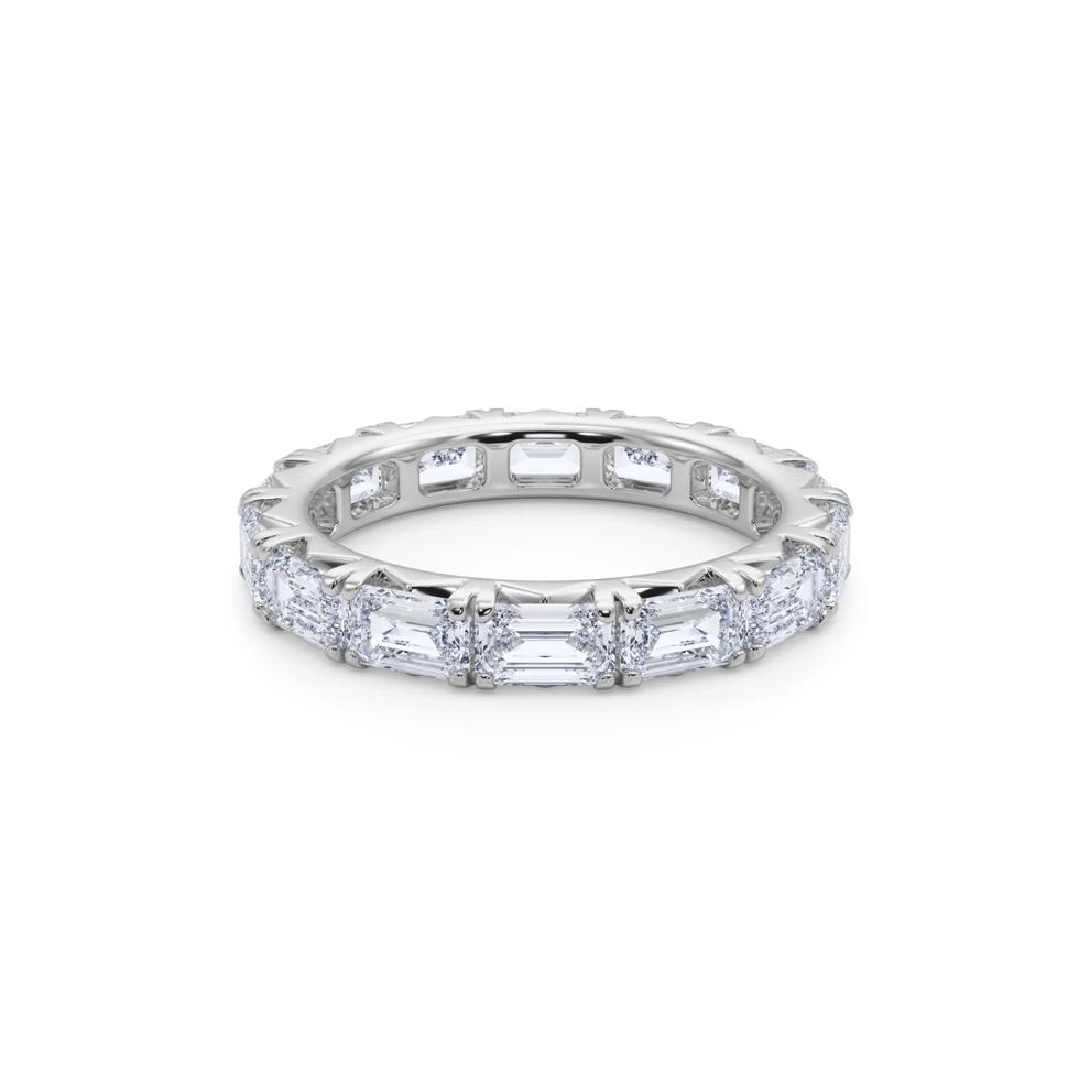 Emerald-Cut Diamond Eternity Band in 14K White Gold (3 7/8 ct. tw.) – Image 4 of 4