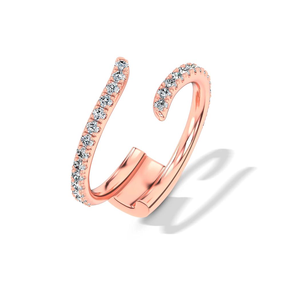 Lab Grown Diamond Bypass Insert in 14K Rose Gold (1/2 ct. tw.) – Image 4 of 4