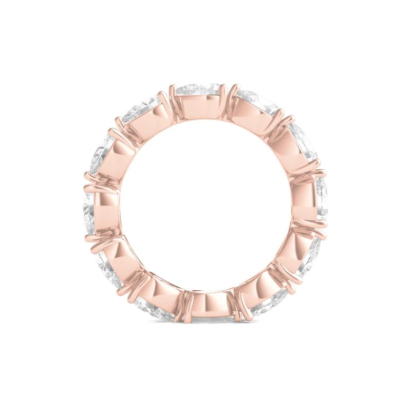 Pear-Cut Lab Grown Diamond Eternity Band in 14k Rose Gold &#40;4 ct. tw.&#41; – Image 2 of 3
