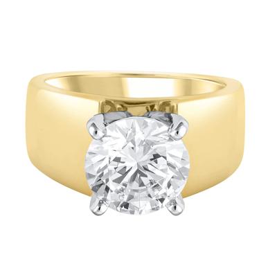 Wide Cathedral Semi-Mount Engagement Ring in 14K Gold, 9.8MM (Setting Only)