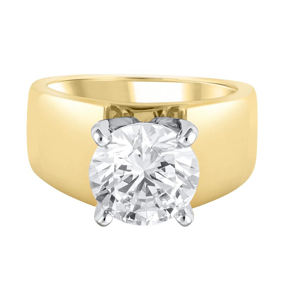 Wide Cathedral Semi-Mount Engagement Ring in 14K Gold, 9.8MM (Setting Only) – Image 1 of 6