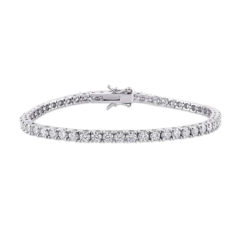 Moissanite Tennis Bracelet in Sterling Silver &#40;5 5/8 ct. dew&#41; – Image 1 of 4