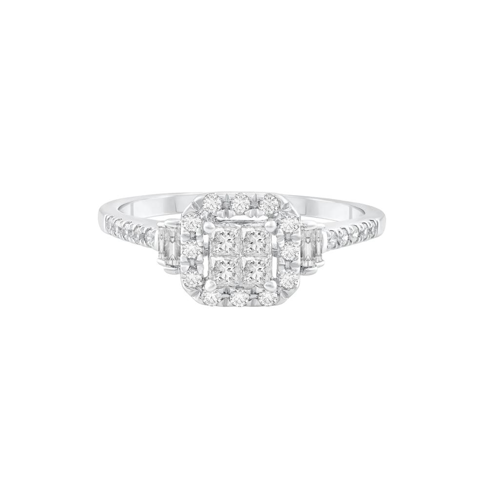 Diamond Composite Engagement Ring in 10K White Gold (1/2 ct. tw.) – Image 1 of 3
