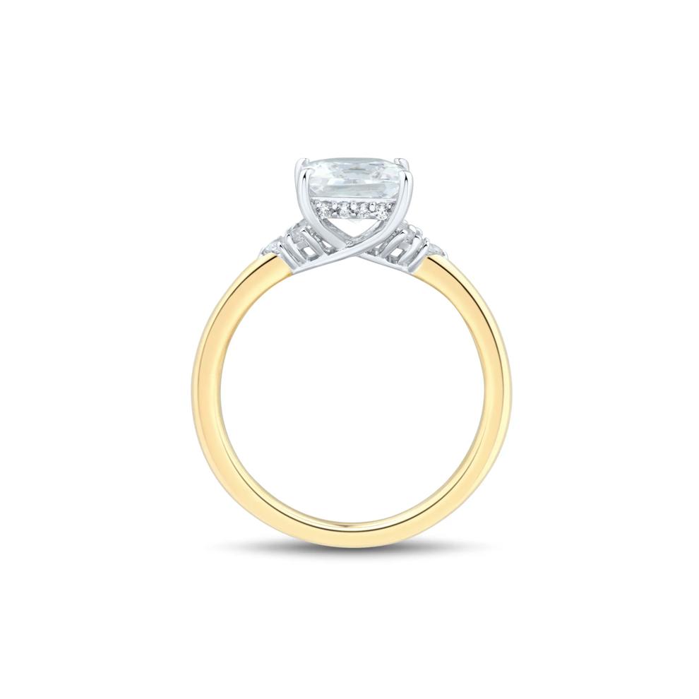 Lab Grown Diamond Princess-Cut Engagement Ring in 14K Yellow and White Gold (2-1/3 ct. tw.) – Image 2 of 3