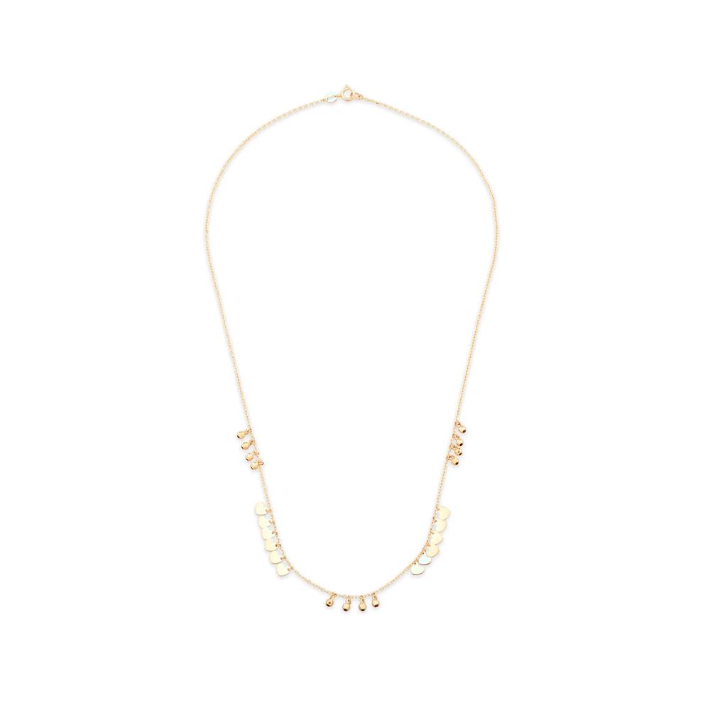 Beads &amp; Heart Station Necklace in 10K Yellow Gold, 17.75" – Image 2 of 4