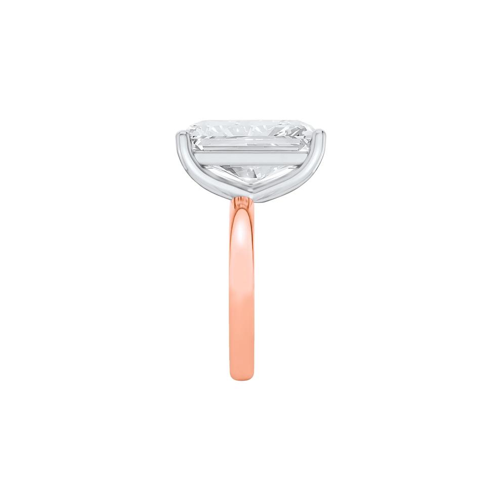 Lab Grown Diamond Radiant-Cut Solitaire Ring in 14K Rose &amp; White Gold (10 ct.) – Image 3 of 4