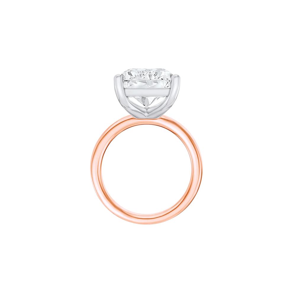 Lab Grown Diamond Radiant-Cut Solitaire Ring in 14K Rose &amp; White Gold (10 ct.) – Image 2 of 4