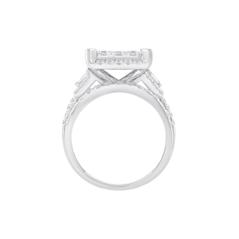 Diamond Composite Multi-Row Engagement Ring in 10K White Gold &#40;2 ct. tw.&#41; – Image 2 of 3