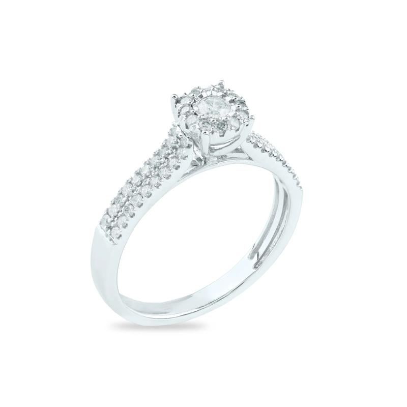 Diamond Engagement Ring Set in 14K White Gold &#40;1/2 ct. tw.&#41; – Image 5 of 5