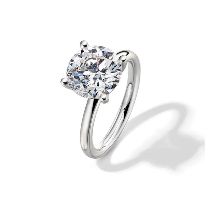Lab Grown Diamond Round Solitaire Engagement Ring in 14K White Gold (4 ct.) – Image 4 of 4