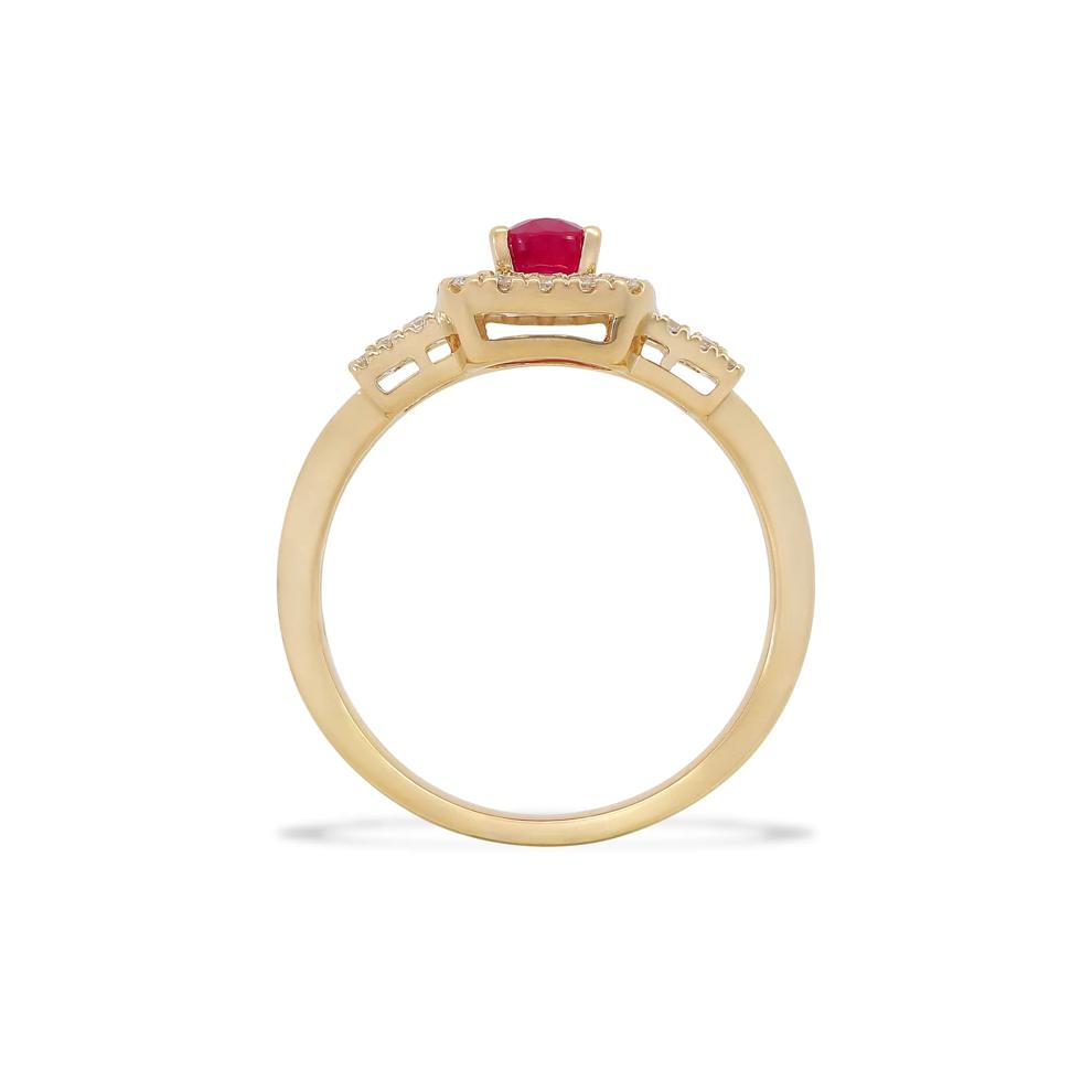 Ruby &amp; Diamond Ring in 10K Yellow Gold (1/3 ct. tw.) – Image 2 of 4