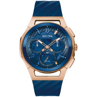 Men's Marc Anthony CURV Watch With Blue Rubber Strap