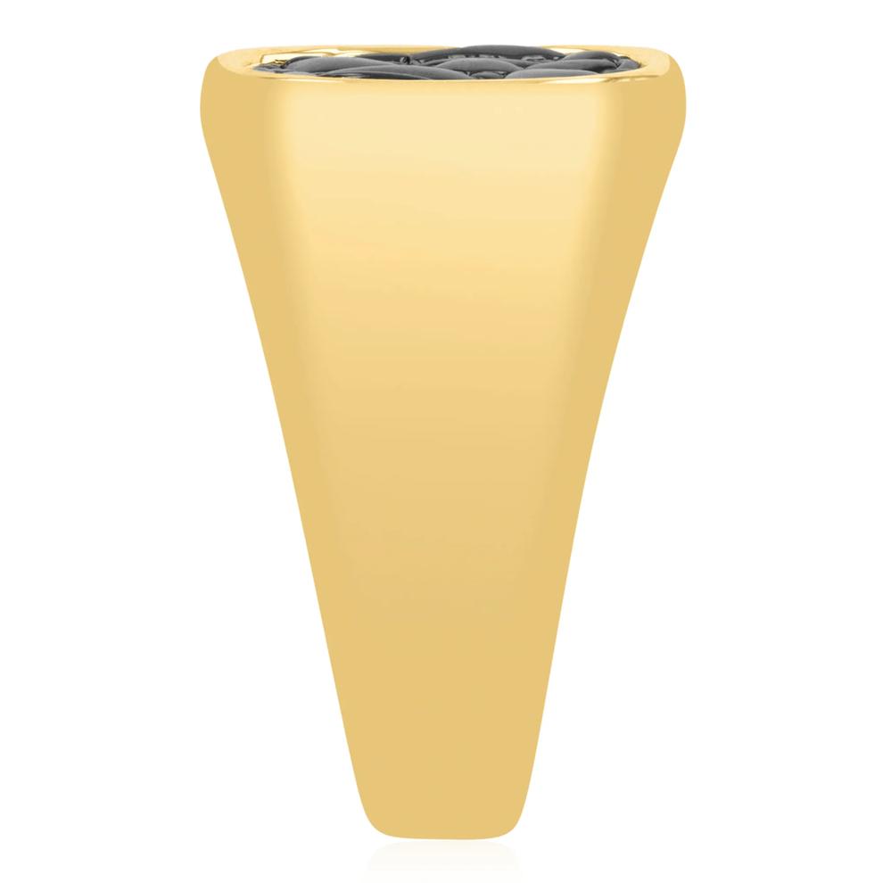 Men's Black Texture Ring in Vermeil, 15MM – Image 3 of 3
