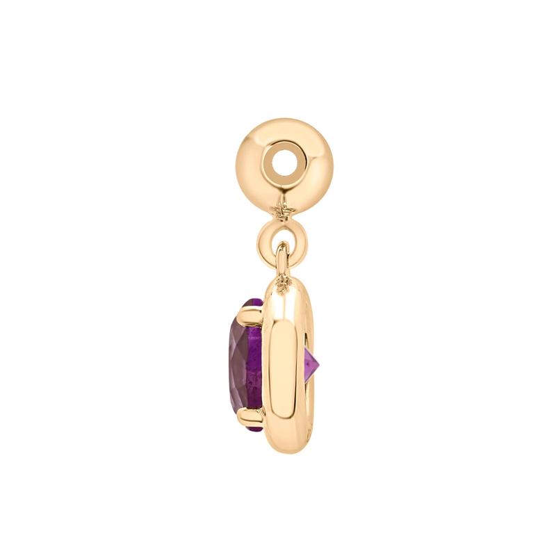 Amethyst Birthstone Bead Charm in Vermeil – Image 2 of 3