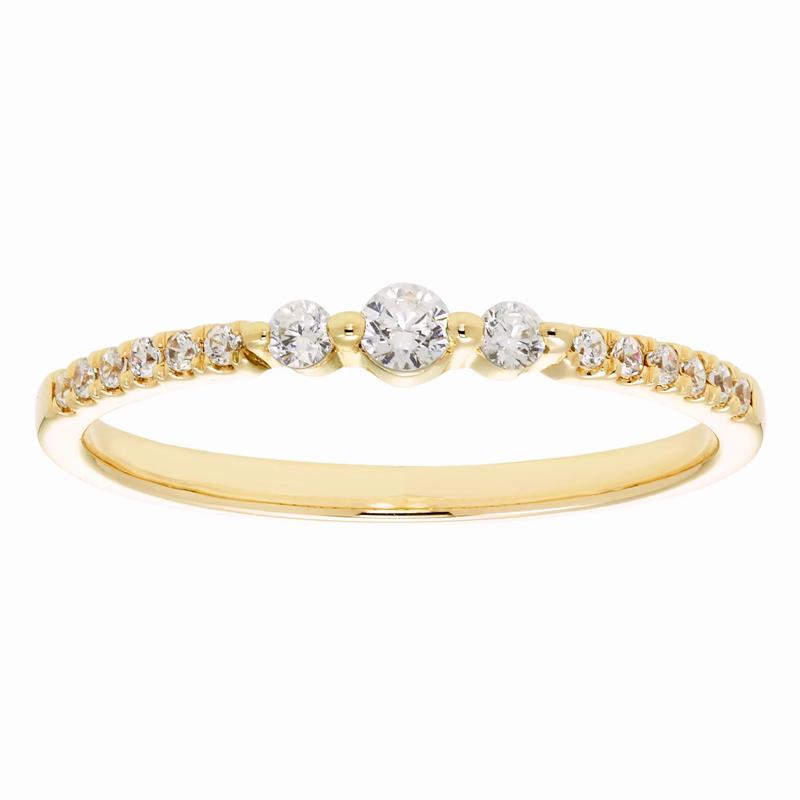 Diamond Ring in 10K Yellow Gold &#40;1/5 ct. tw.&#41; – Image 1 of 3