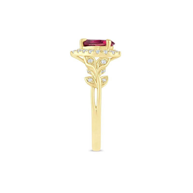 Ramona Rhodolite Garnet and Lab Grown Diamond Engagement Ring in 14K Yellow Gold &#40;1/3 ct. tw.&#41; – Image 3 of 3