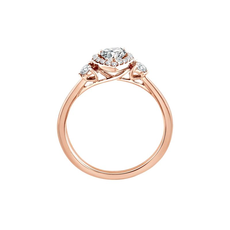 Lab Grown Diamond Heart Promise Ring in 10K Rose Gold &#40;1/2 ct. tw.&#41; – Image 2 of 3