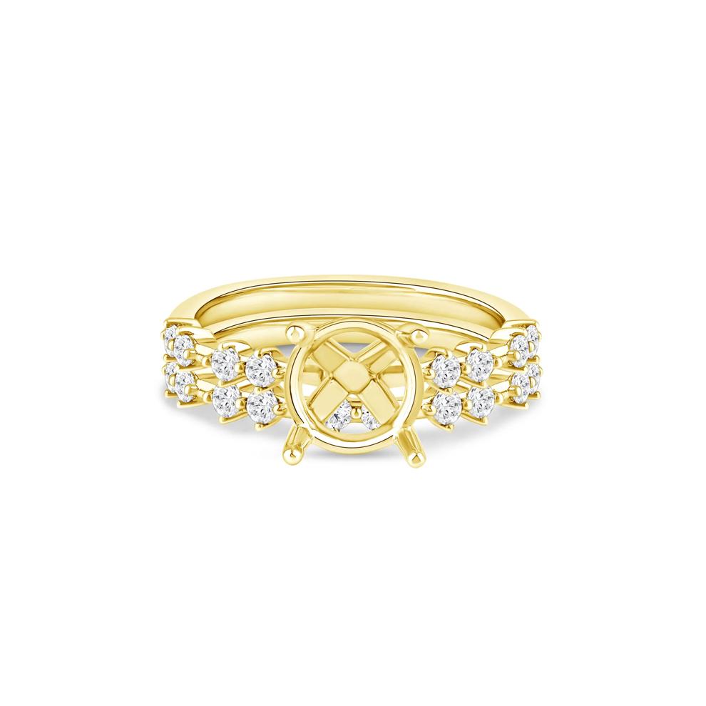 Lab Grown Diamond Semi-Mount Bridal Set in 14K Yellow Gold (1/2 ct. tw.) (Setting Only) – Image 2 of 8