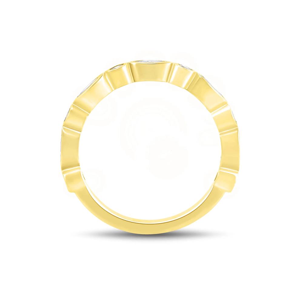 Lab Grown Diamond Bezel-Set Anniversary Band in 10K Yellow Gold (1/2 ct. tw.) – Image 2 of 3