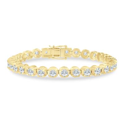 Men's Lab Grown Diamond Tennis Bracelet in 10K Yellow Gold (12 ct. tw.)