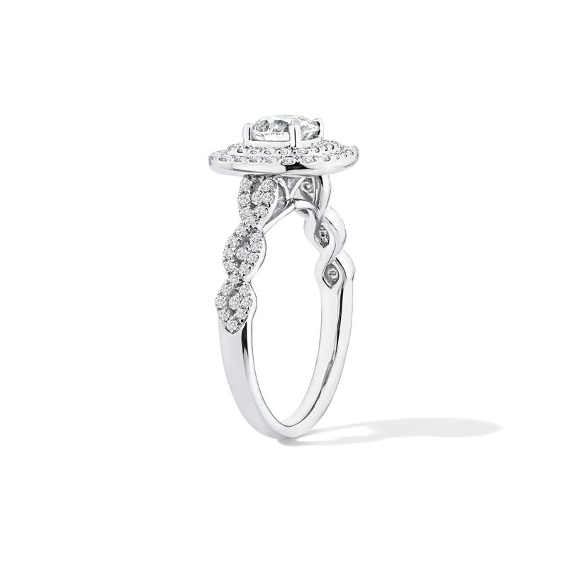 Lab Grown Diamond Engagement Ring in 10K White Gold (1 1/5 ct. tw.) – Image 3 of 4
