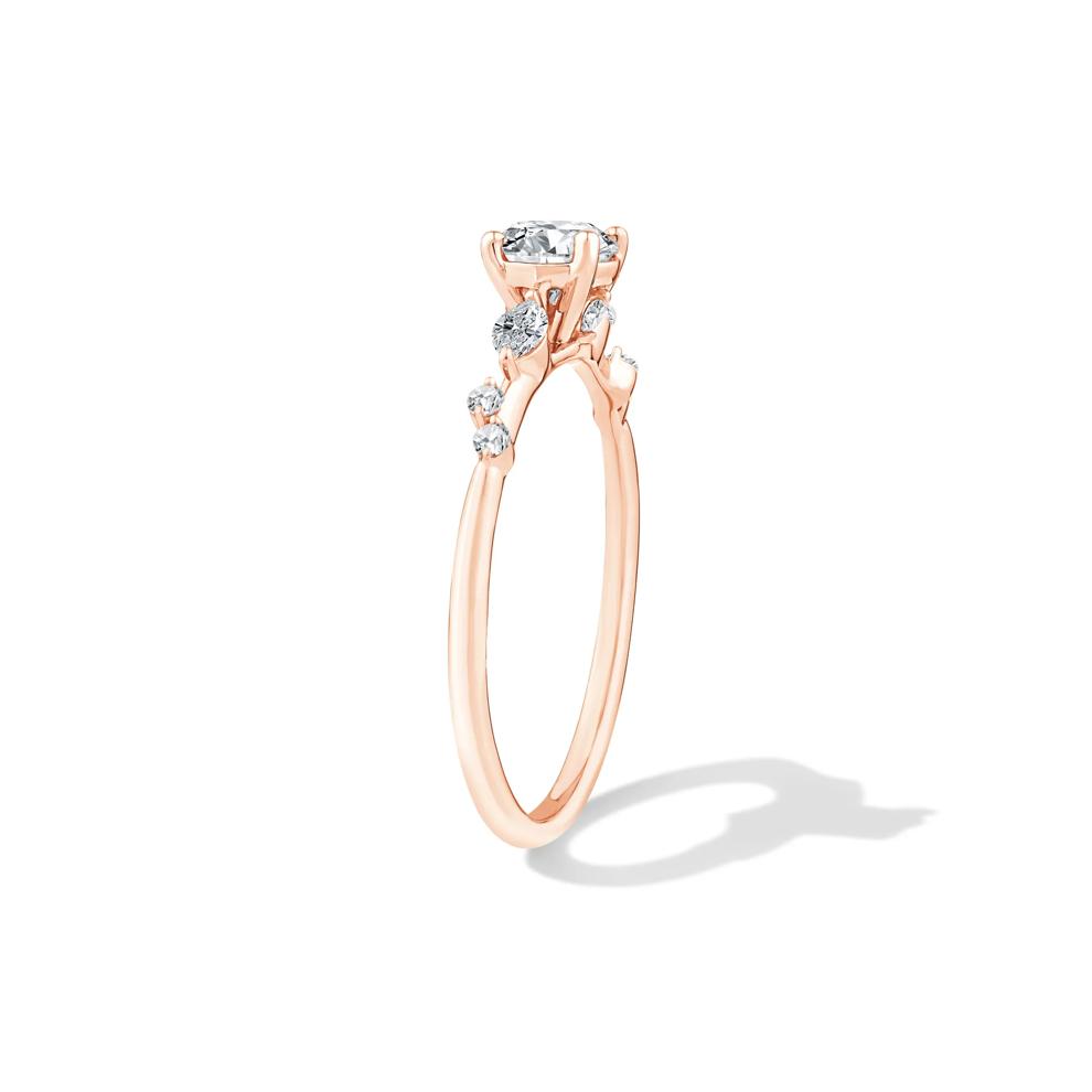 Diamond Round Center Engagement Ring in 10K Rose Gold (5/8 ct. tw.) – Image 3 of 4