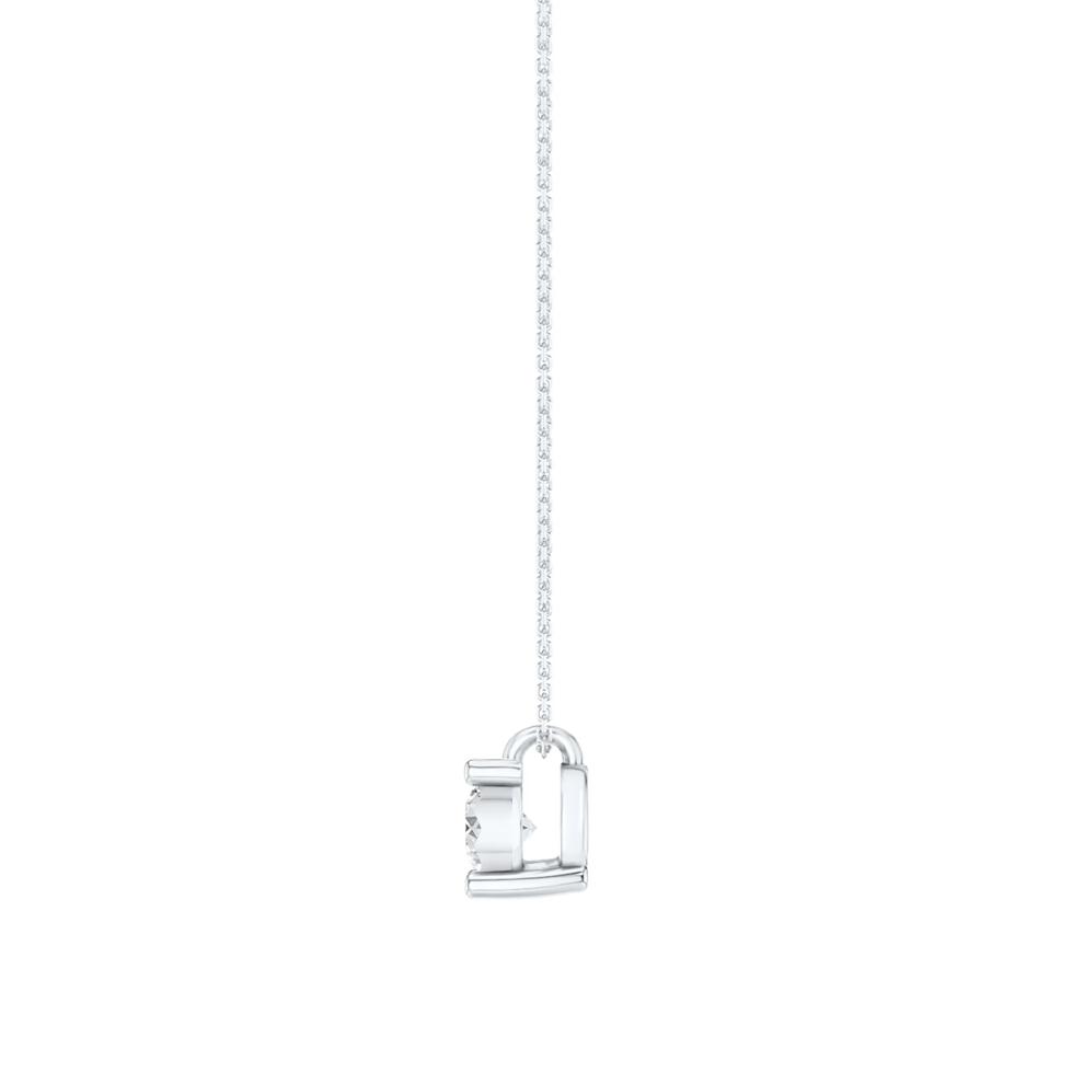 Lab Grown Diamond Illusion Pendant in 10K White Gold (1/2 ct. tw. ) – Image 2 of 3