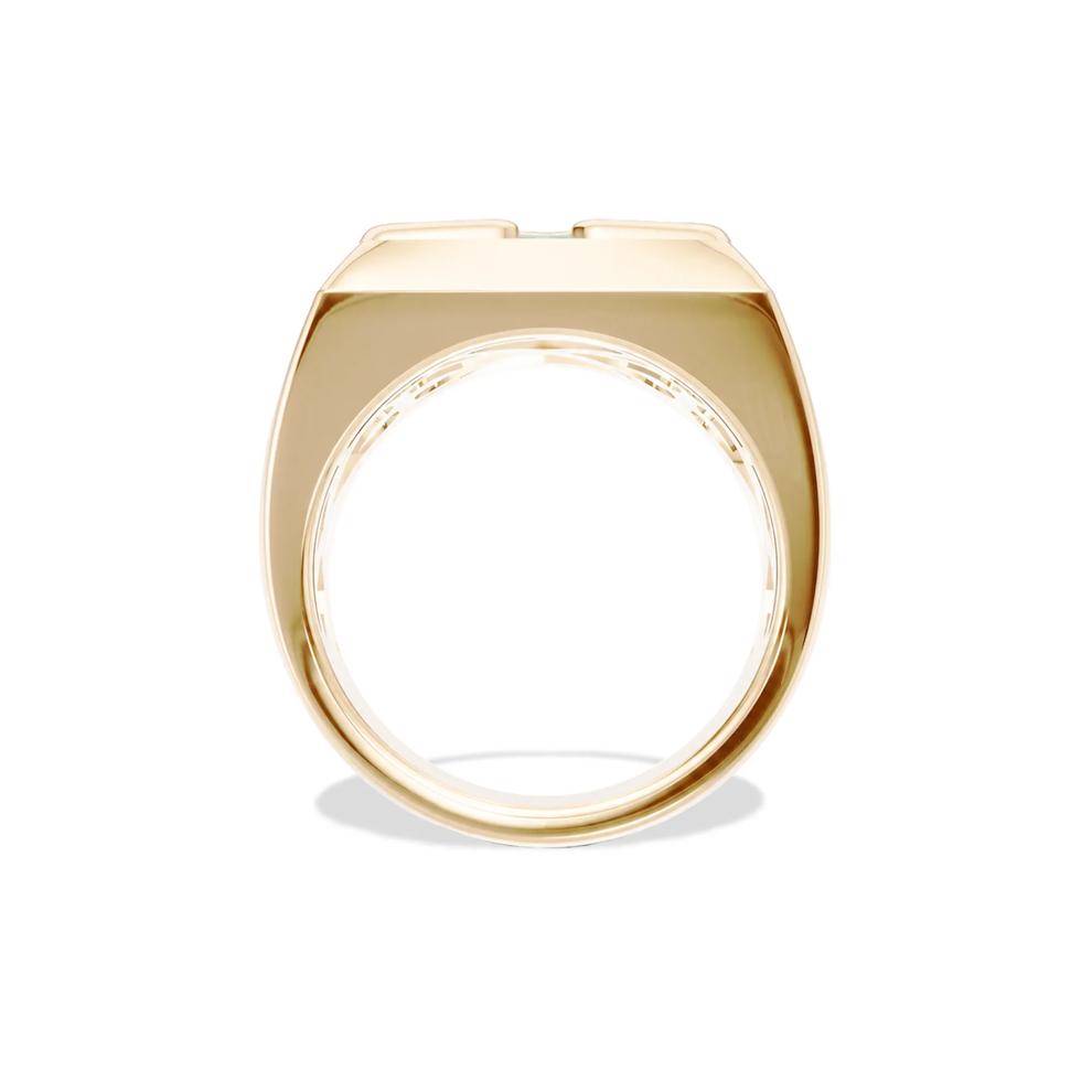 Men's Cushion-Cut Malachite Arrow Design Ring in 18K Gold Vermeil – Image 2 of 4