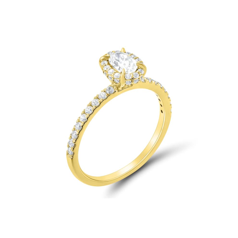 1 ct. tw. Diamond Oval-Shaped Engagement Set in 14K Yellow Gold – Image 4 of 5