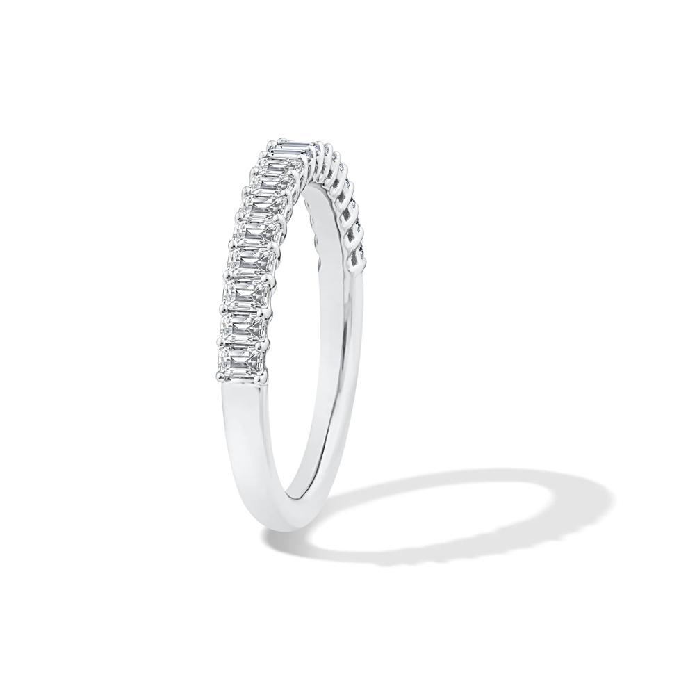 Lab Grown Diamond Square Emerald-Cut Band in 10K White Gold (3/4 ct. tw.) – Image 3 of 4