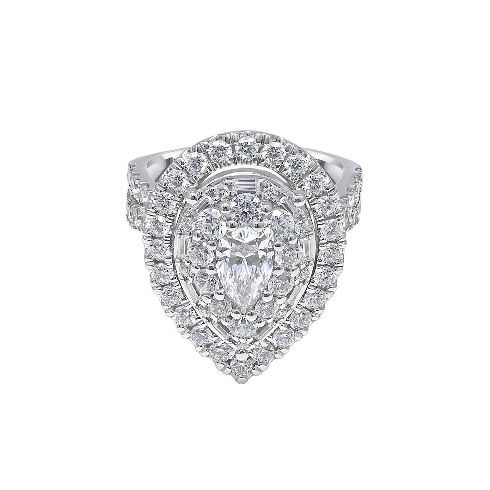 Lab Grown Diamond Composite Ring in 10K White Gold (3 ct. tw.) – Image 1 of 3